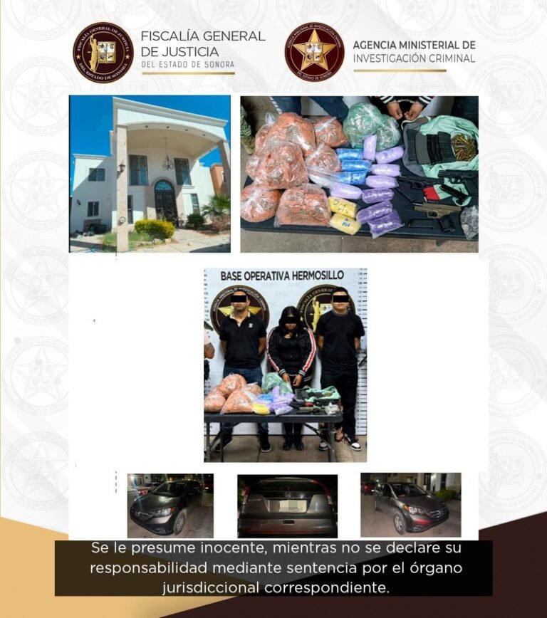 Desarticulan célula de narcomenudeo en Hermosillo
