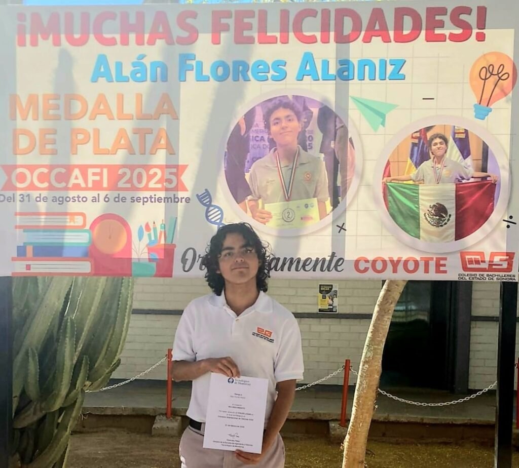 Estudiante de Cobach Caborca obtiene tercer lugar internacional en concurso de ciencias