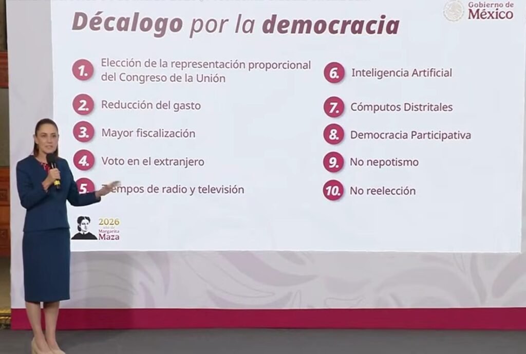 Sheinbaum envía reforma electoral al Congreso; inicia debate en San Lázaro